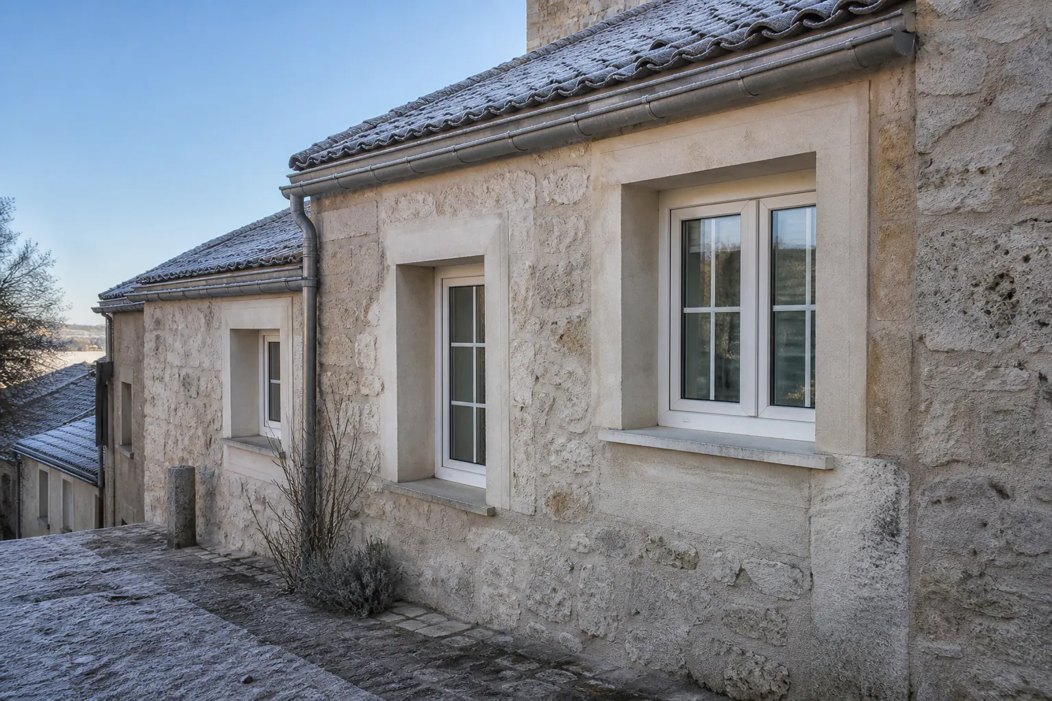 Vivienda característica de Cuenca con nuevas ventanas de PVC